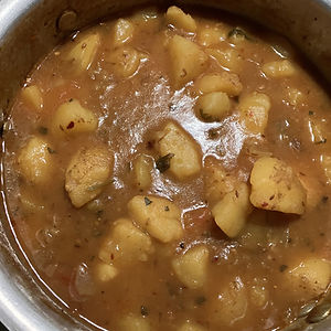 Potato curry( Aloo dum) with paratha