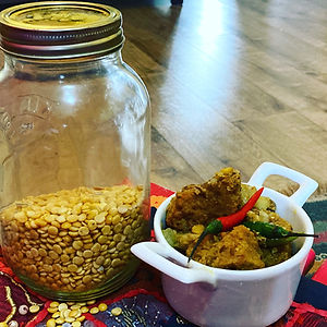 ★ Lentil cake and potato curry aka Dhoka r Dalna