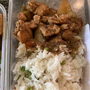 Pepper Chicken with Pulao Rice
