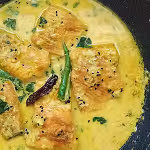 ★ Baked cod in mustard and yoghurt sauce