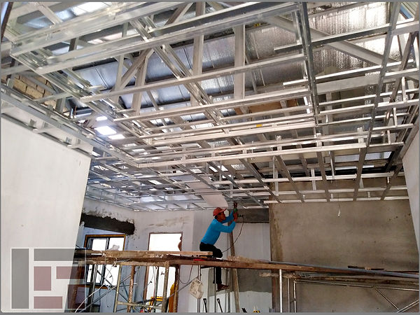 8.3 installation of ceiling frame has be