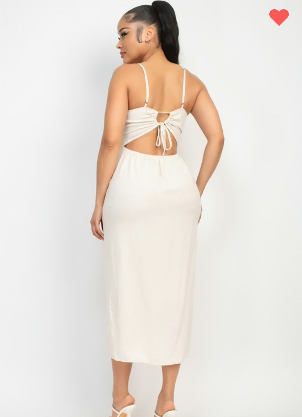 Thumbnail: Shirred bust wrap Tie back dress