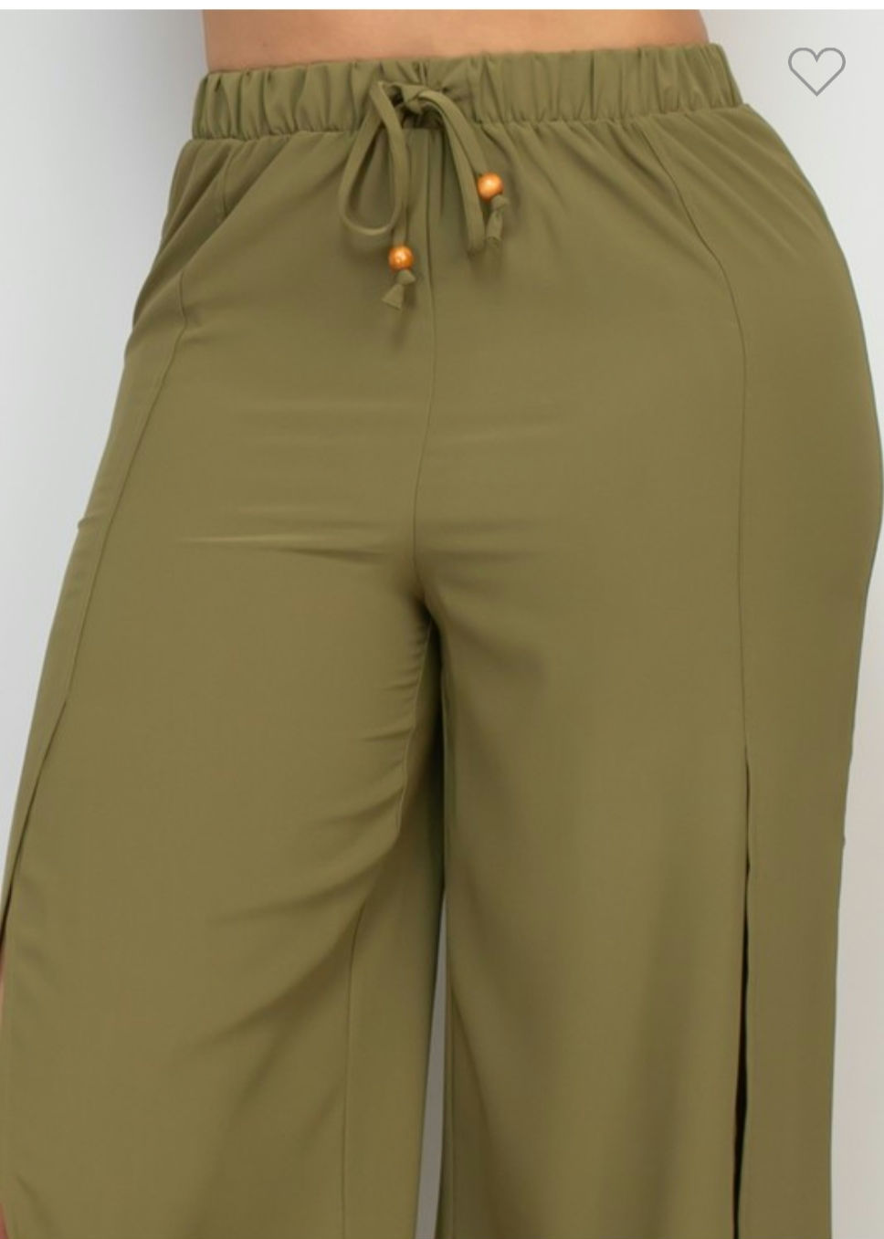 Thumbnail: Side slit drawstring pants
