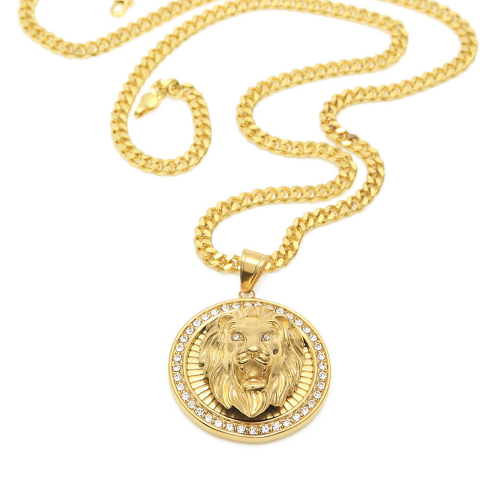 Thumbnail: Cuban style men's stainless steel 316L necklace