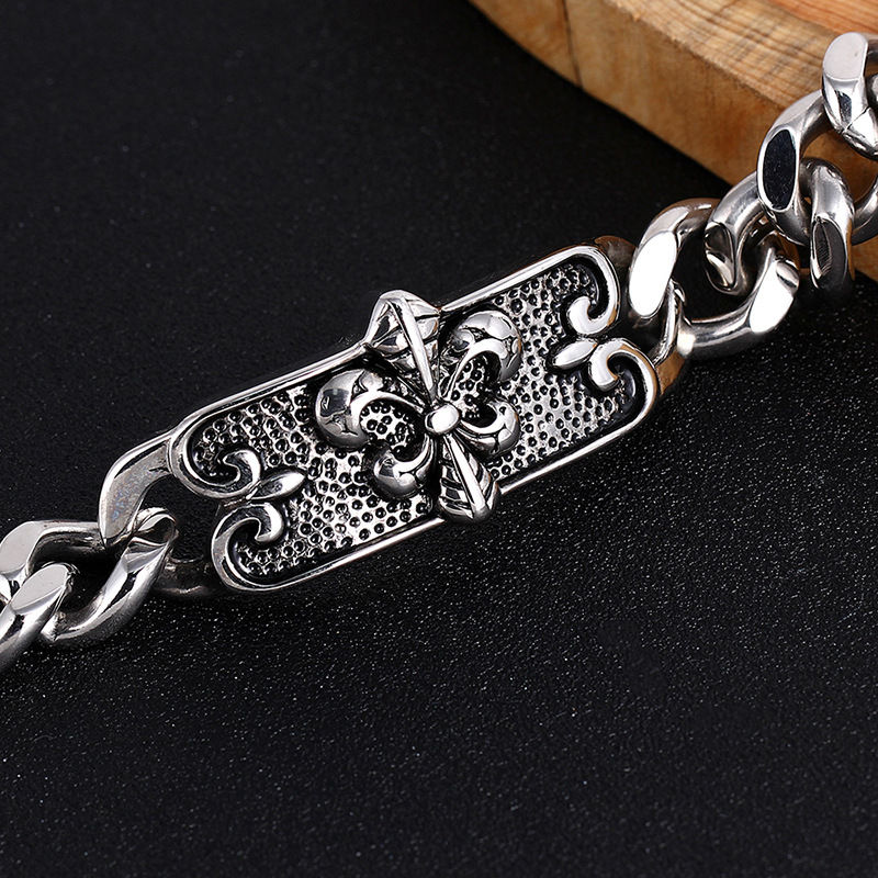 Thumbnail: Cuban style men's stainless steel 316L bracelet