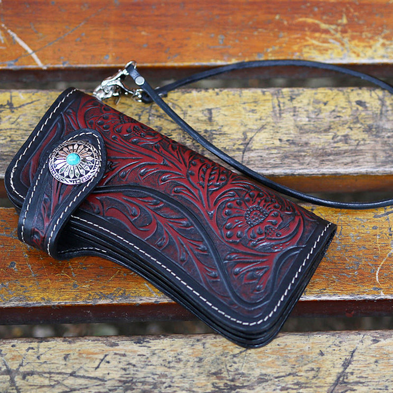 Thumbnail: Latest Fashion Style Full Grain Cow Leather Wallet