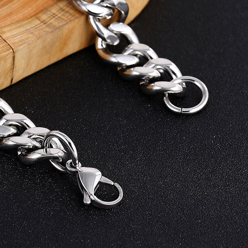 Thumbnail: Cuban style men's stainless steel 316L bracelet