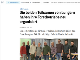 Medienbeitrag zum Forstzusammenschluss