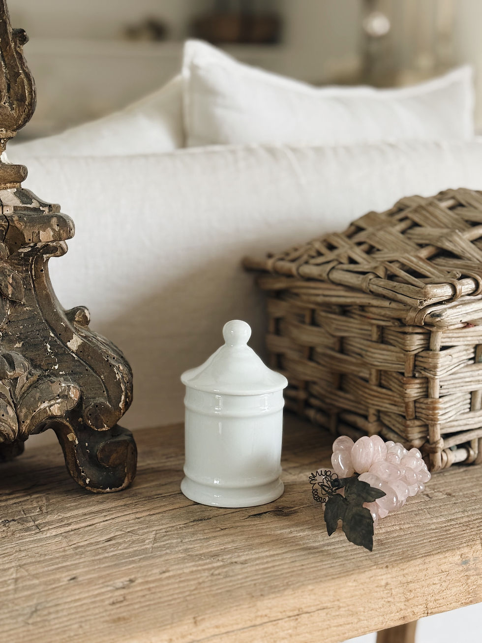 Miniature : Petit pot d’apothicaire en porcelaine de Limoges
