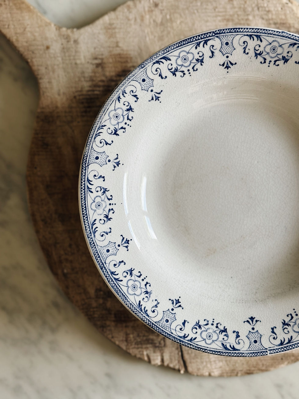 Miniature : Assiettes creuses terre de fer Creil et Montereau