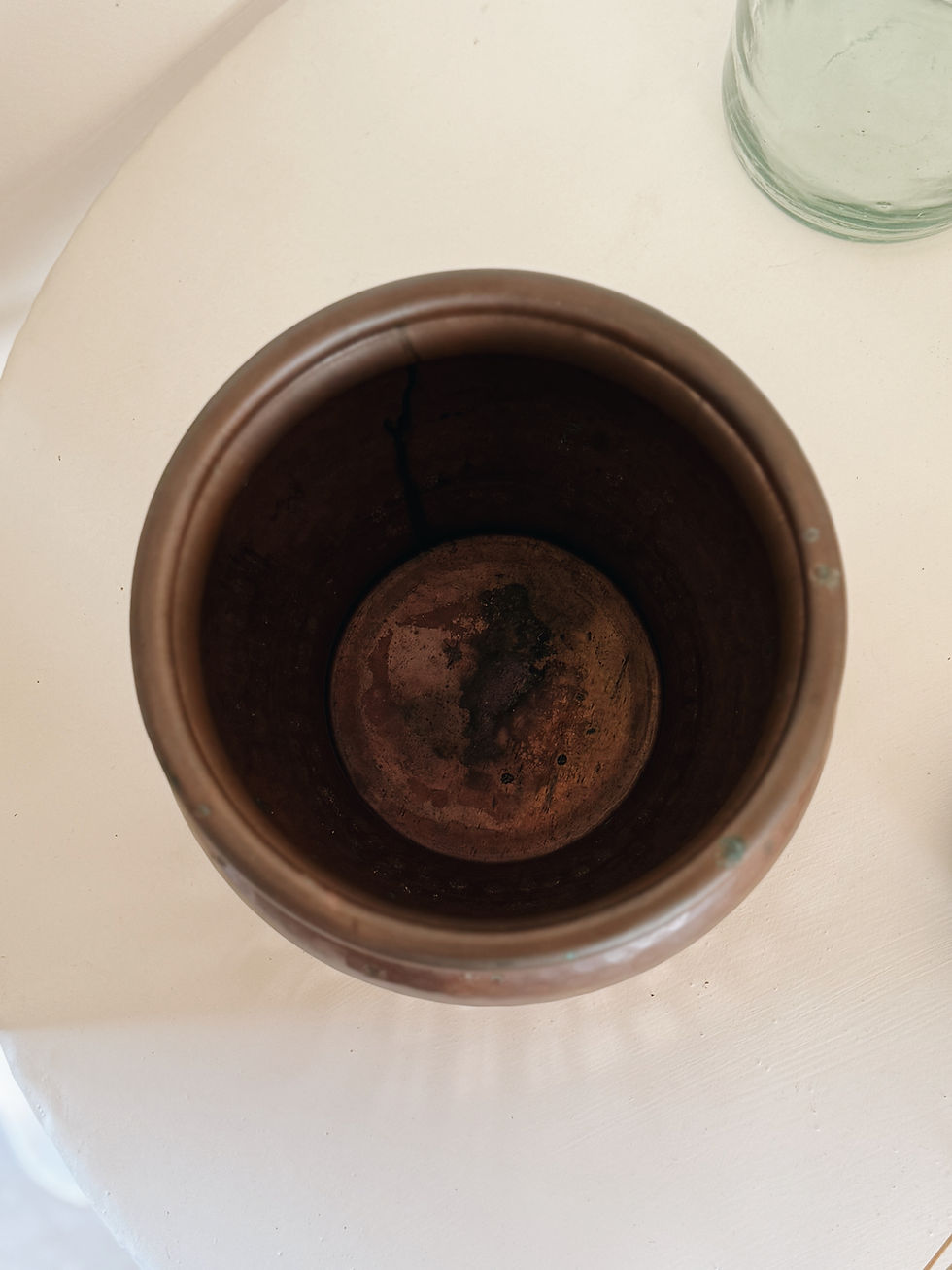 Miniature : Cache pot en cuivre