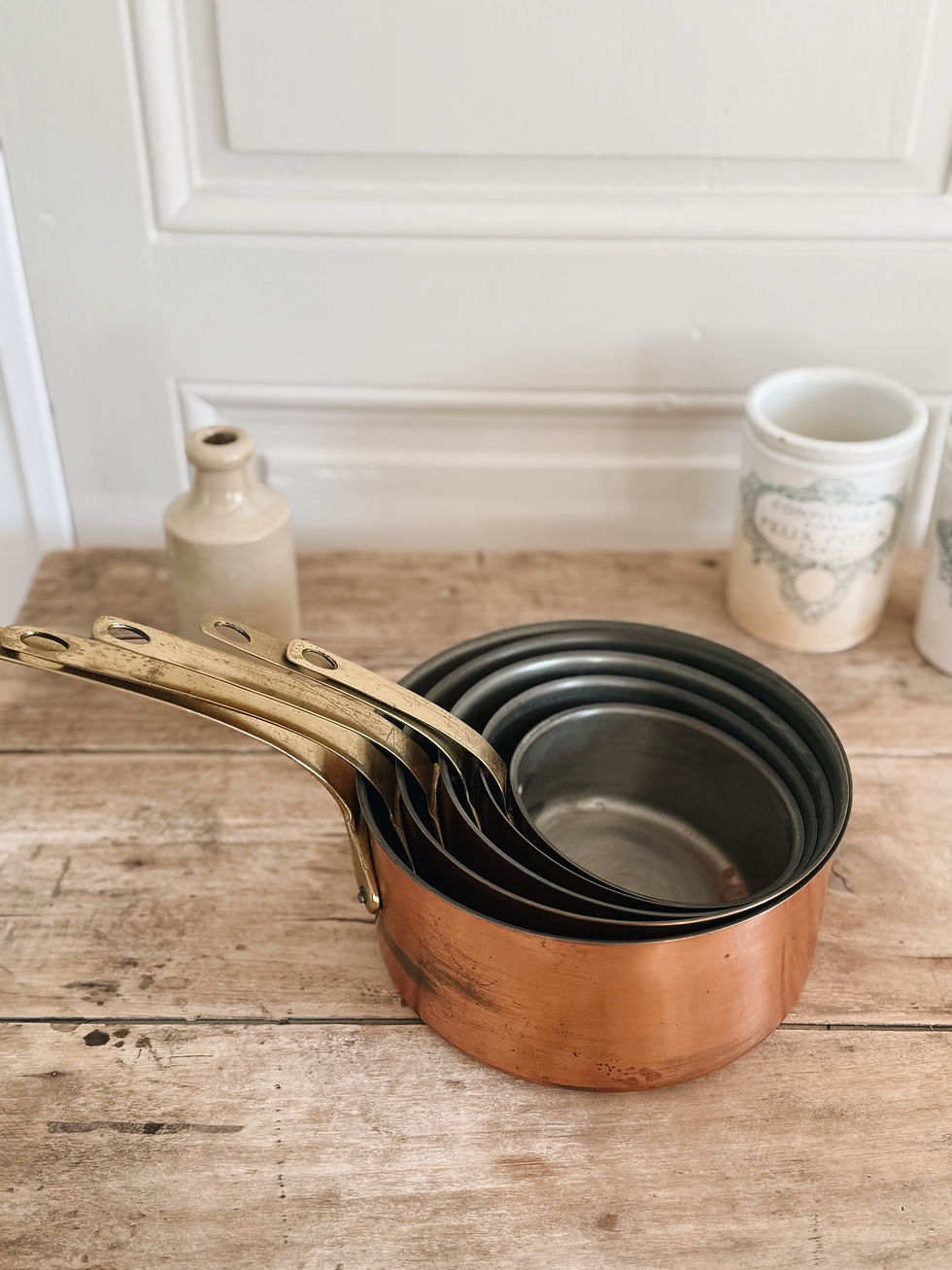 Miniature : Série de casseroles en cuivre