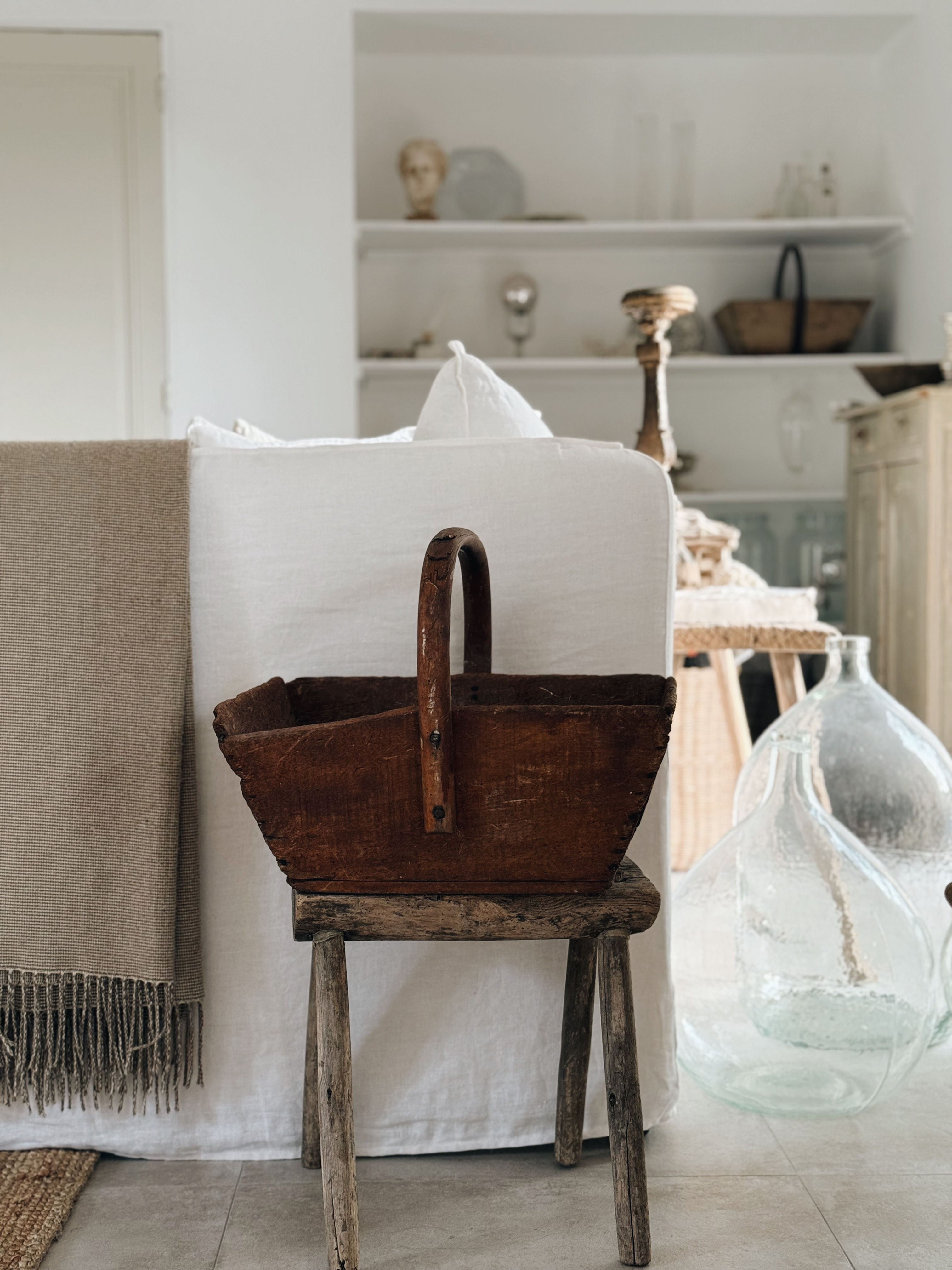 Panier de vendange en bois