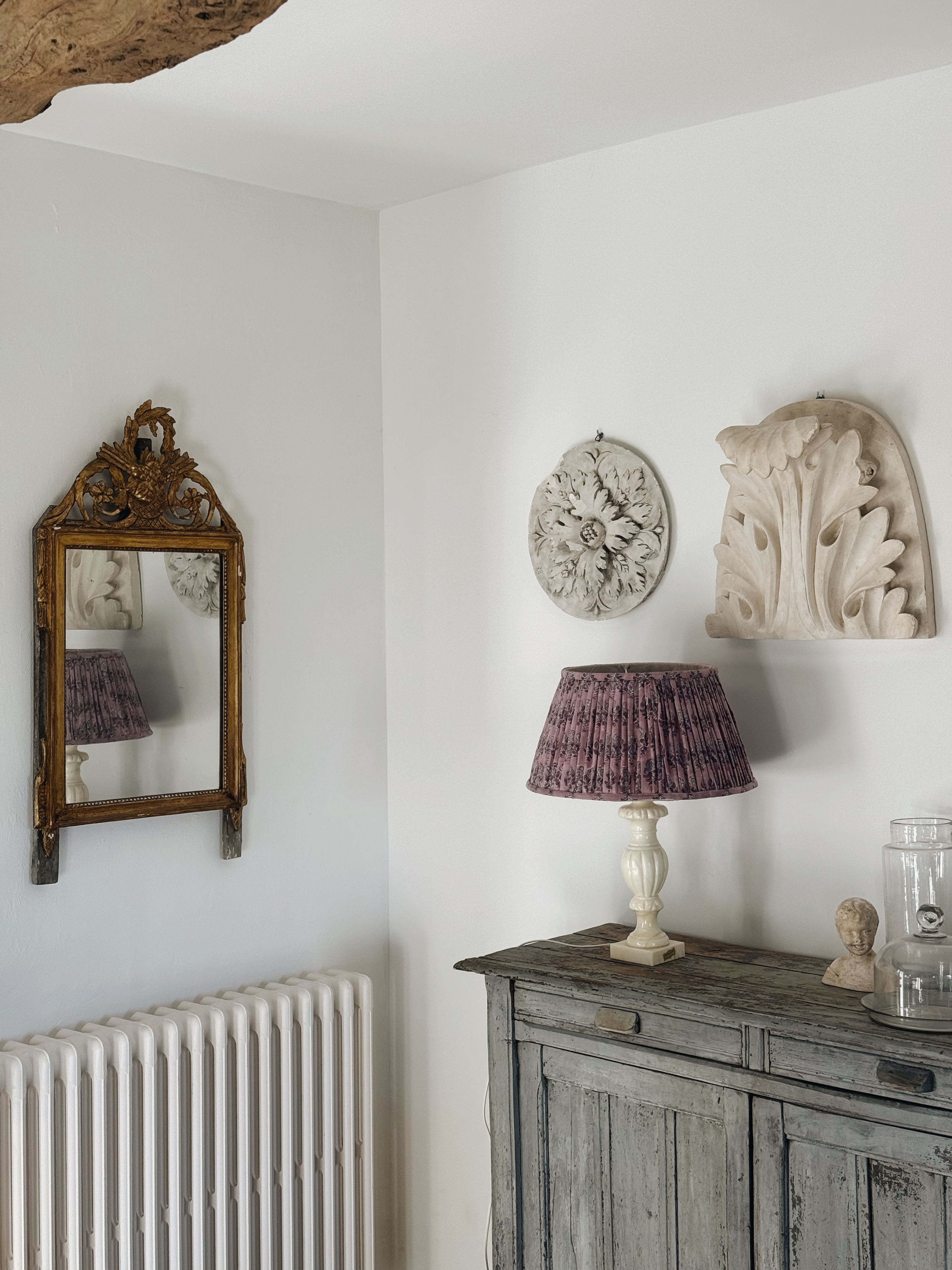 Pied de lampe en albâtre