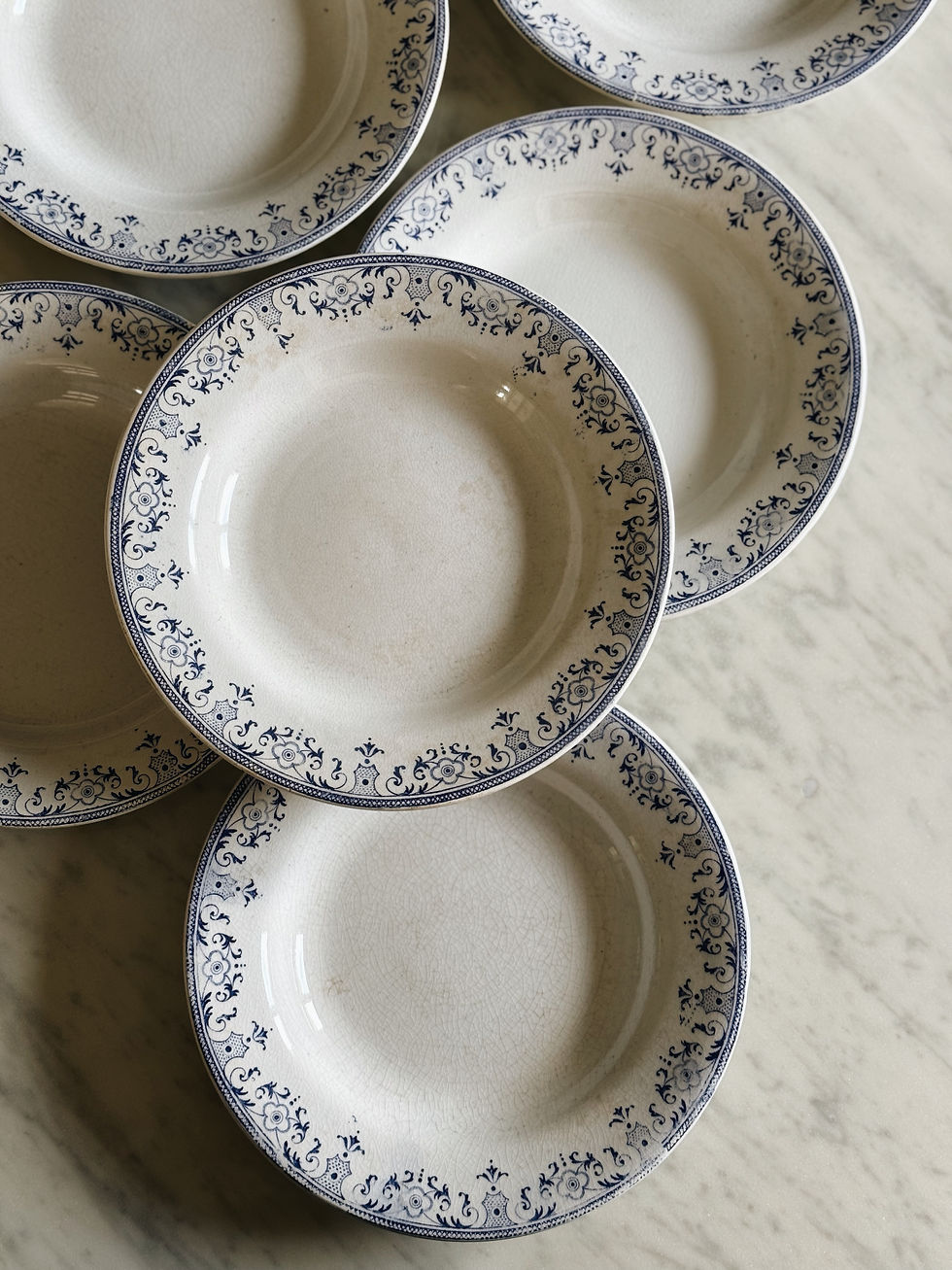Miniature : Assiettes creuses terre de fer Creil et Montereau