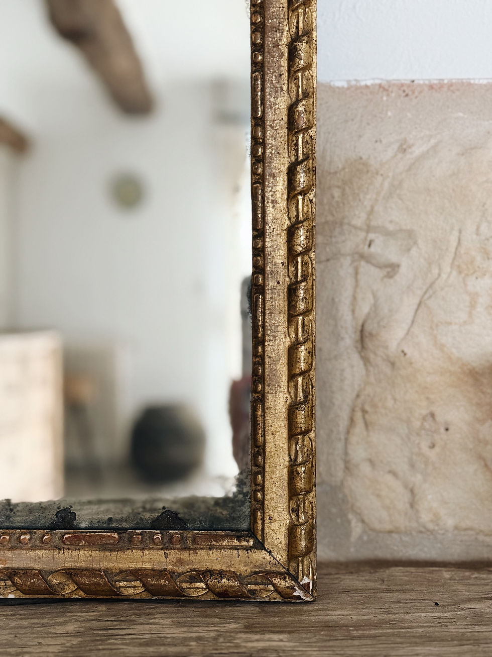 Miniature : Miroir trumeau scène pastorale XVIIIe