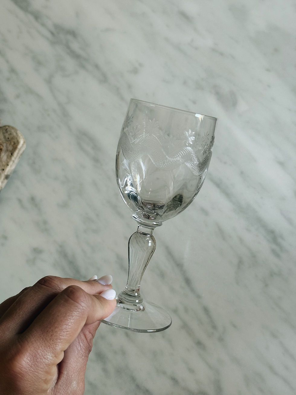 Miniature : Petits verres anciens gravés
