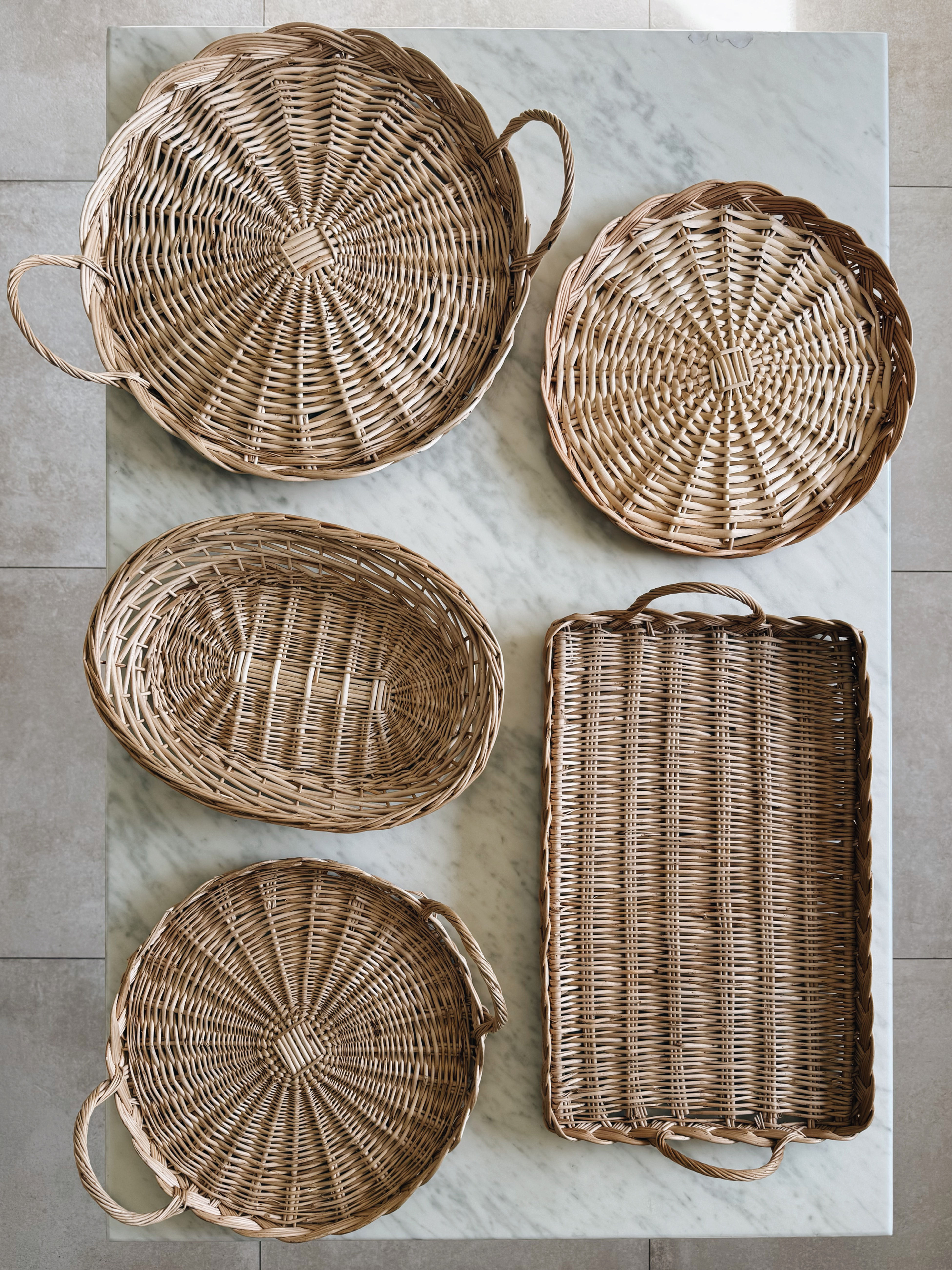 Plateaux en osier