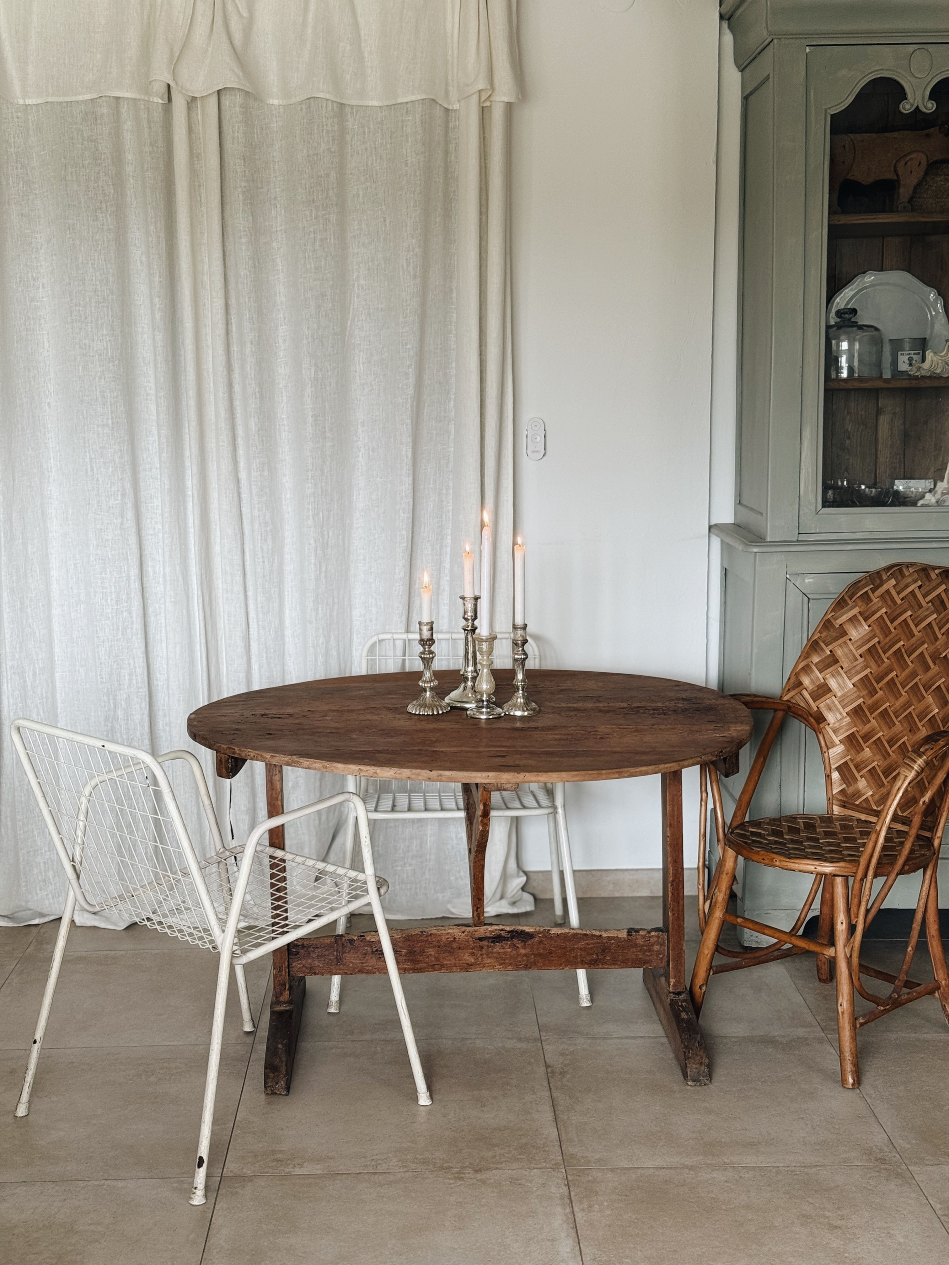 Table cible de vigneron antique