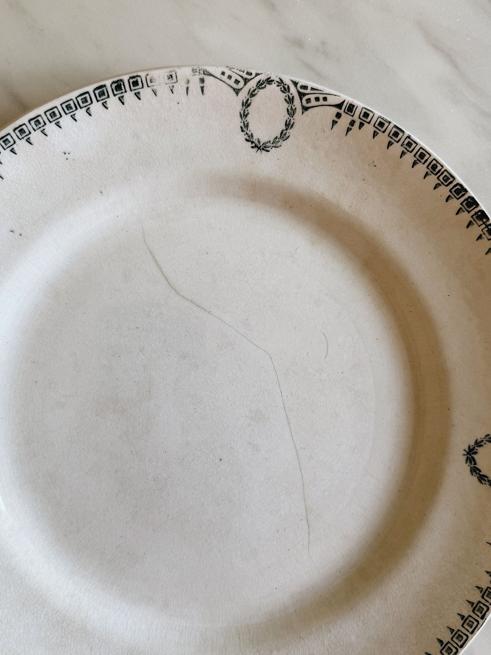 Miniature : Assiettes plates terre de fer dépareillées