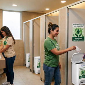 Gestión de residuos femeninos en la oficina