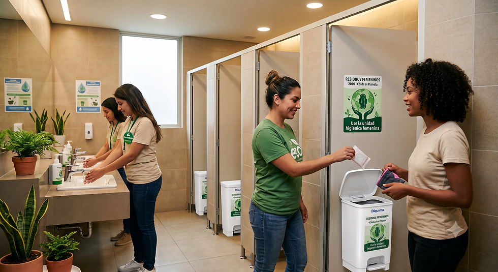 Gestión de residuos femeninos en la oficina