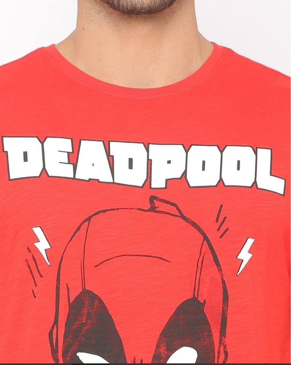 Thumbnail: DISNEY Deadpool Graphic Print Crew Neck T-Shirt