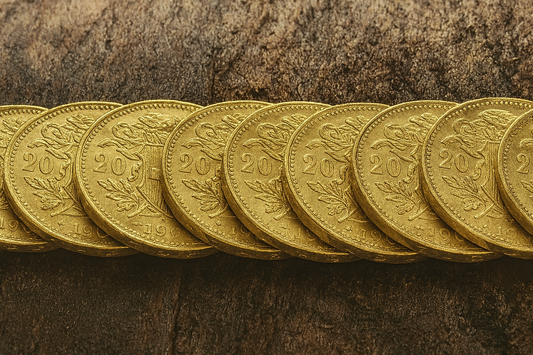 Pièces d'or suisses sur bois.png