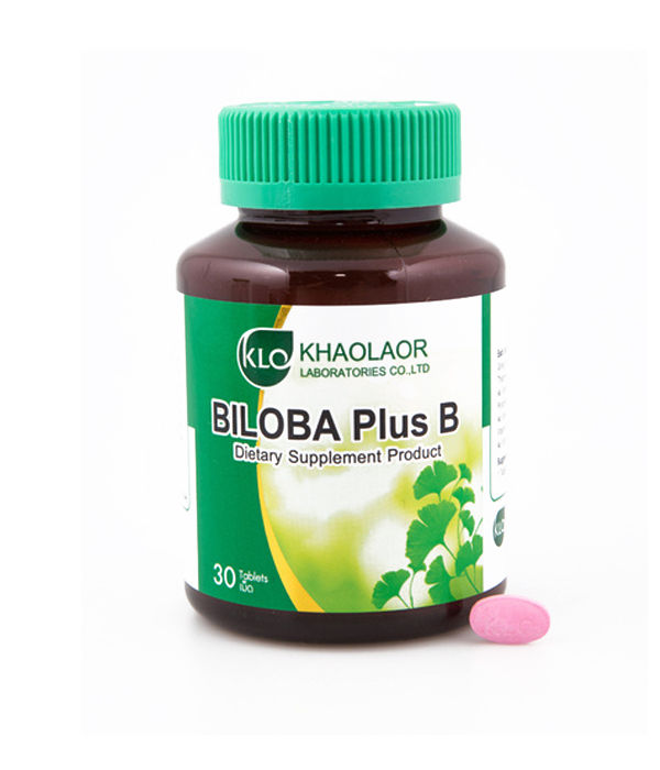 Thumbnail: Khaolaor Biloba + B (ใบแป๊ะก๋วยสกัด + ไวตามินบี) 30 Tablets
