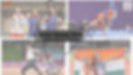 Collage of athletes from the Asian Games 2023 showcasing India's historic triumph. Top left: Medal winners on the podium with flowers. Top right: Intense moment in a martial arts match. Center: An athlete in motion throwing a javelin. Bottom right: Athlete proudly holding the Indian flag after a victory. For the full article, visit www.sdblognation.in