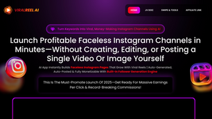 ViralReelAI: Create Eye-Catching Short Videos for Reels, TikToks, YouTube Shorts & More — In Minutes, Not Hours!