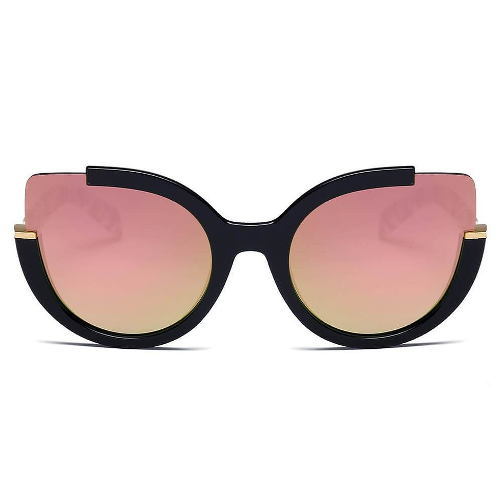 Thumbnail: LENOX | Women Cut Out Round Cat Eye Fashion Style Vogue Sunglasses
