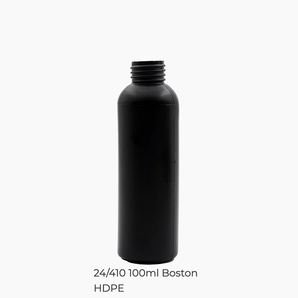 24/410 100ml HDPE Boston Tall Bottles - No Closure