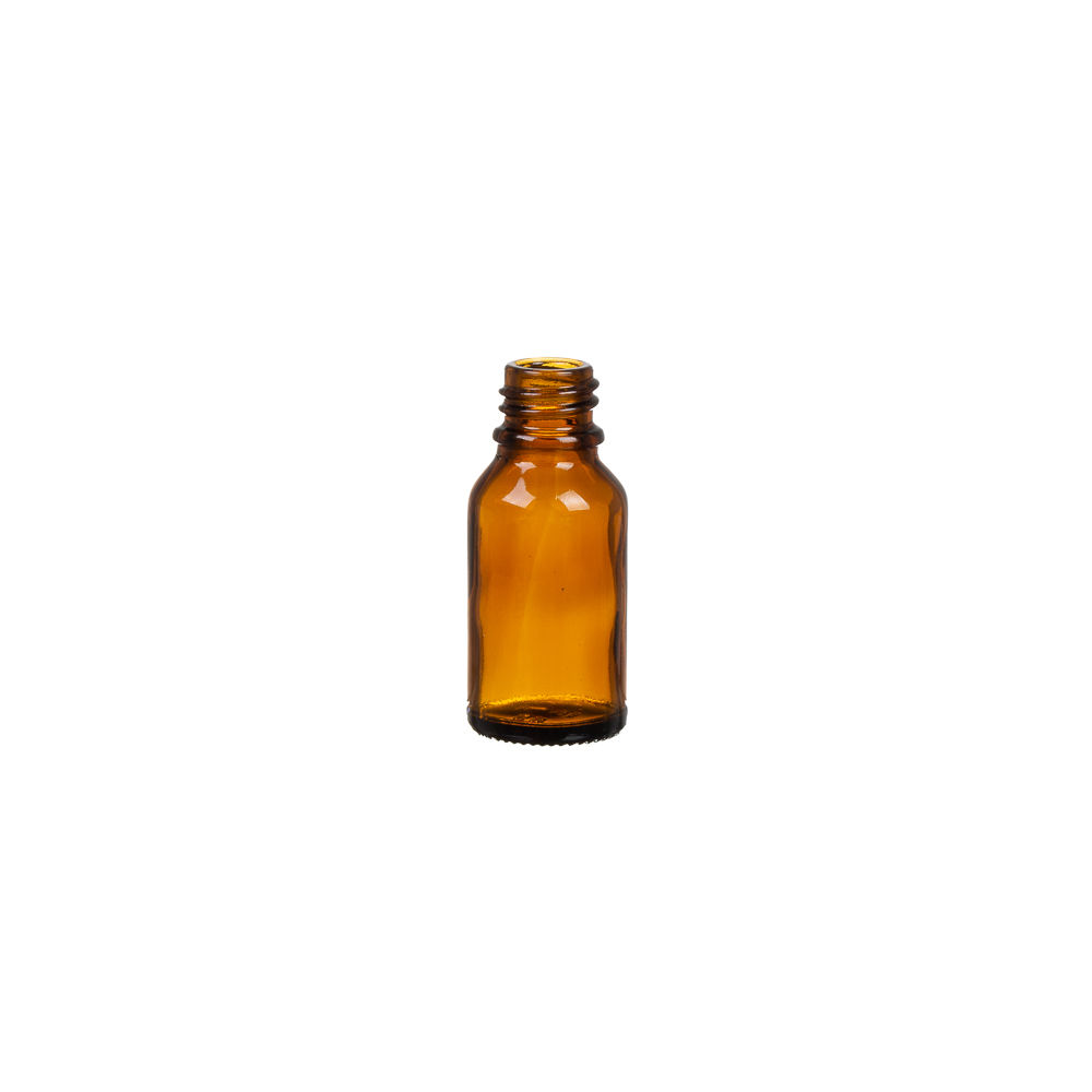 18/410 15ml Glass bottle Amber - No Closure
