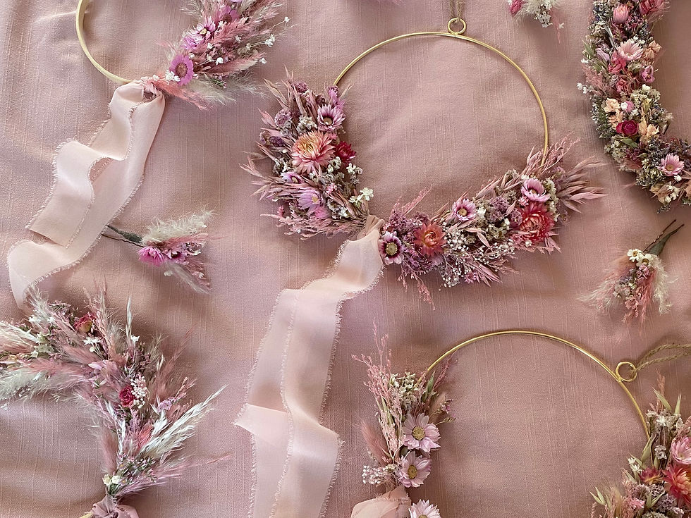 Thumbnail: ‘The Matilda’ Everlasting Dried Flower Wreath