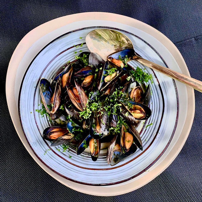 Moules marinières à la crème
