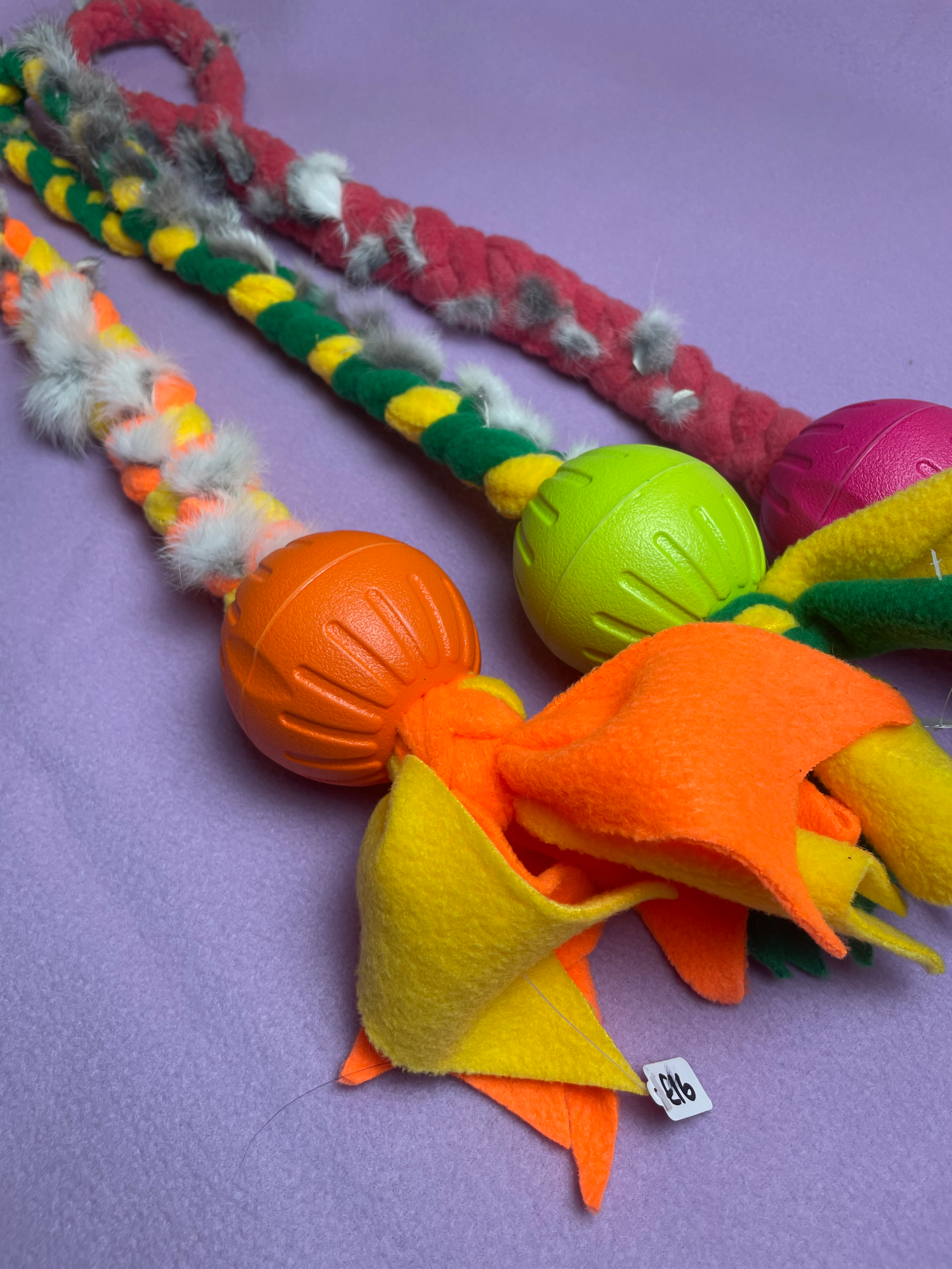 Plaited Rabbit & Fleece Tug with Ball