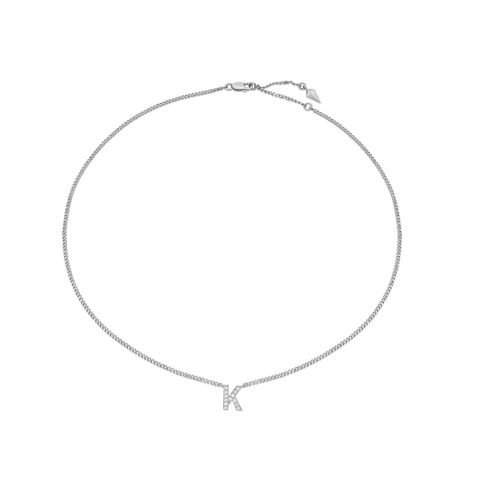 Thumbnail: Le Lettre 14k White Gold Necklace 英文字母白金項錬(A-O)