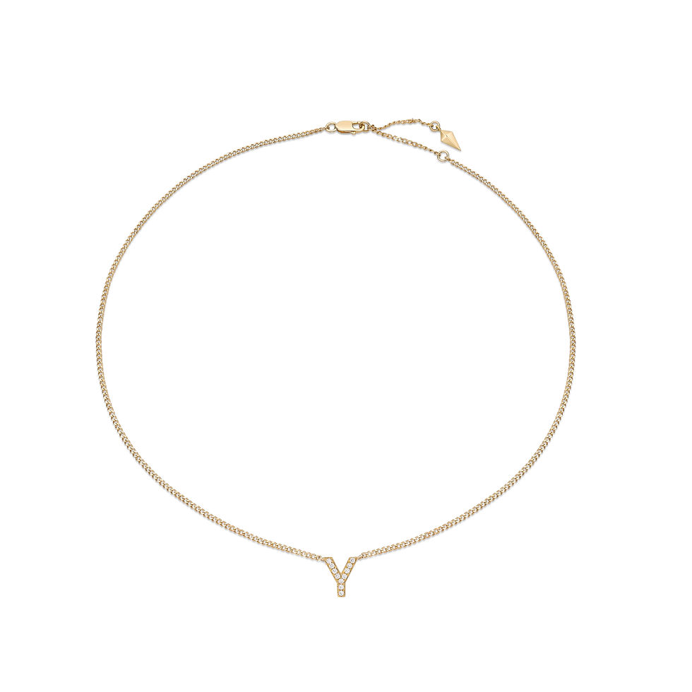 Thumbnail: Le Lettre 14k Yellow Gold Necklace 英文字母黃金項錬(P-Z)