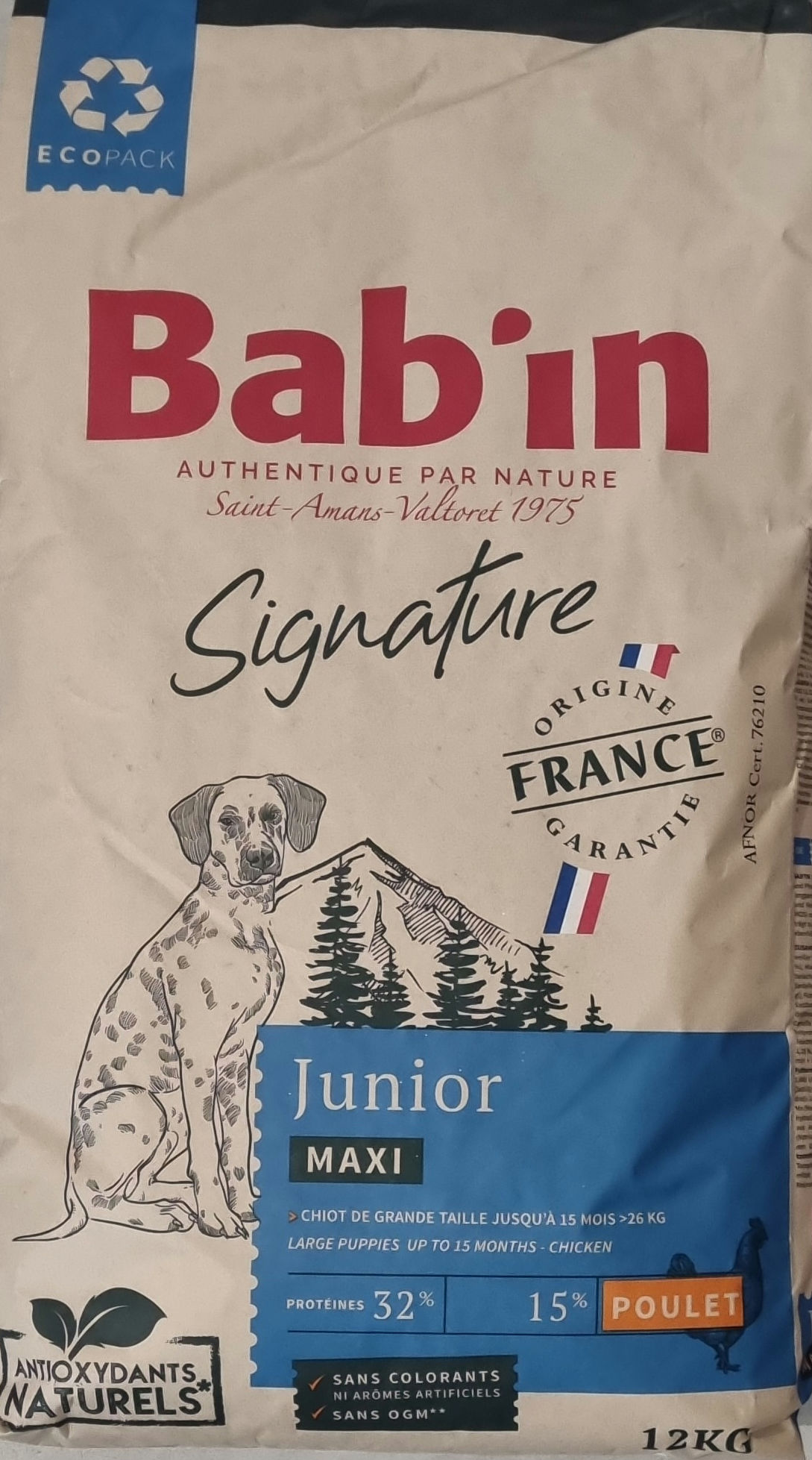 Junior maxi poulet 12kg