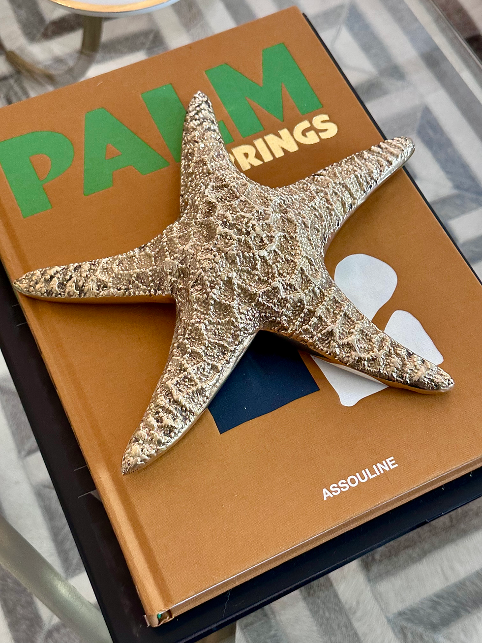 Thumbnail: Vintage Cast Brass Life-Like Large MCM 11" Starfish Wall Art