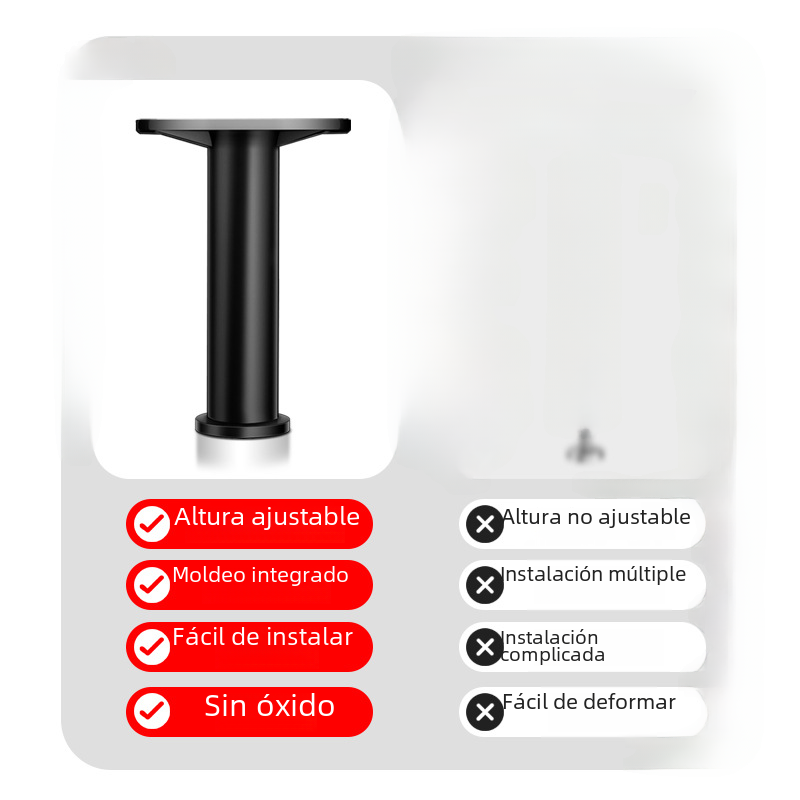 Thumbnail: Versatile Black Adjustable Furniture Base