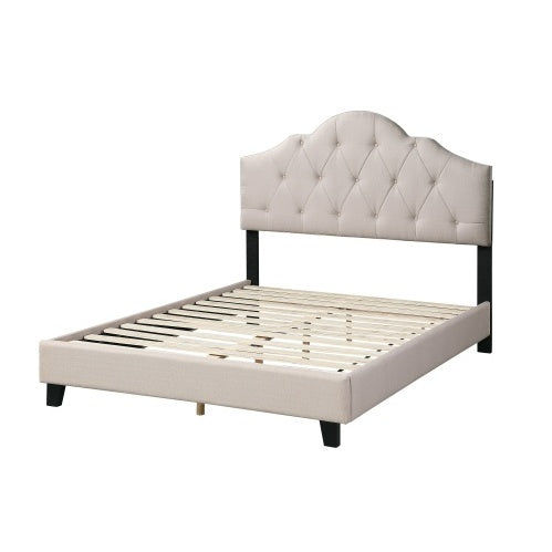Thumbnail: Modern Tufted Upholstered Queen Bed Frame