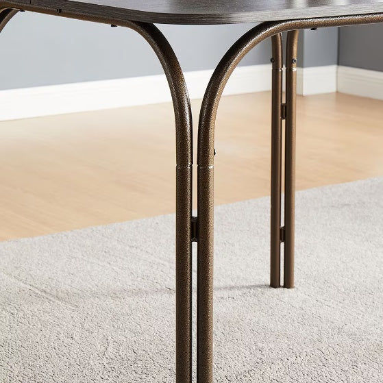 Thumbnail: Elegant 5-Piece Wood & Metal Dining Ensemble