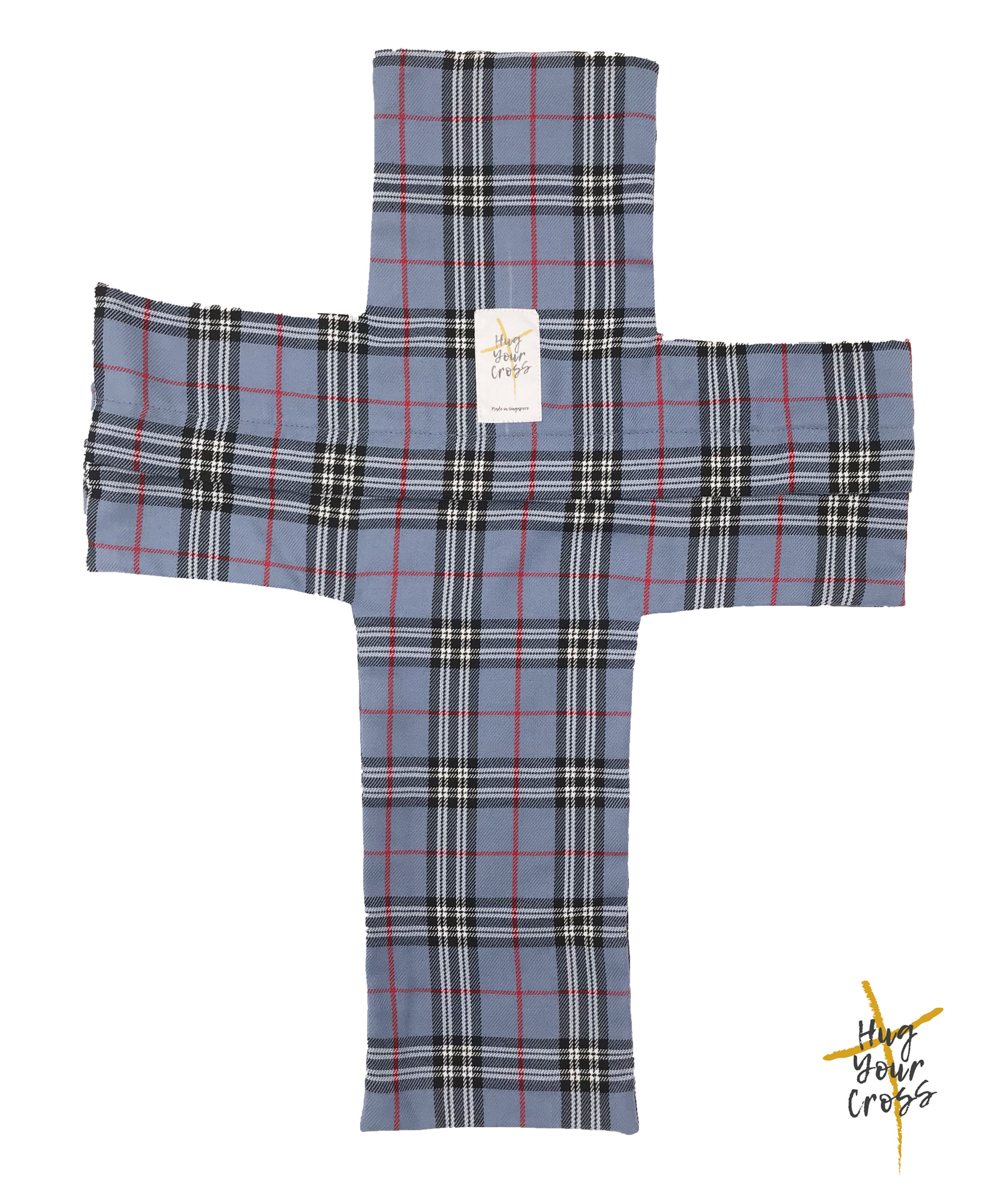 Plaid & Check- Royal Blue Cross Pillow Cover