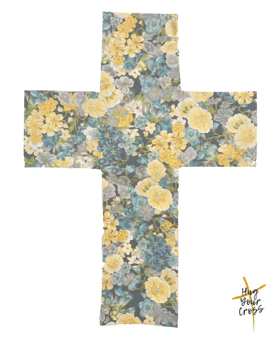 Thumbnail: Japan Cherry Blossom- Print 3 Blue Cross Pillow Cover