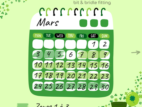 Calendrier Mars 2025