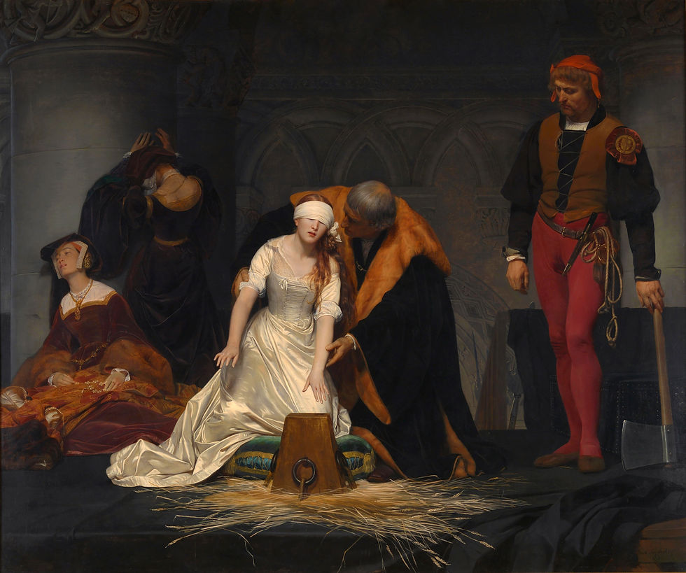 "A Execução de Lady Jane Grey", de Paul Delaroche.