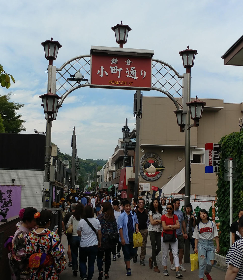 komachi shopping street in kamakura, japan