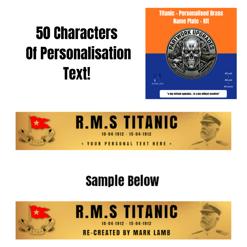 Titanic - Personalised Brass Name Plate - Kit